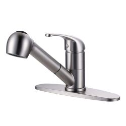 6.8 in. H Single Handle 90 Degree Spout Swivel Pull Out Sprayer Kitchen Faucet