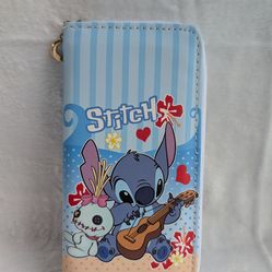 Shipping Available: Stitch Striped Hibiscus Flowers Wallet