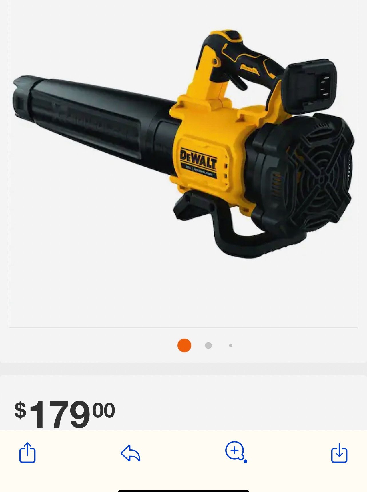 20V MAX 125 MPH 450 CFM Cordless Brushless Battery Powered