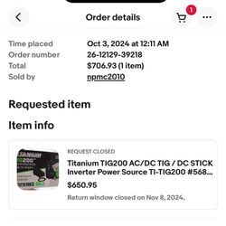 New Titanium Tig/Welder ***No Box