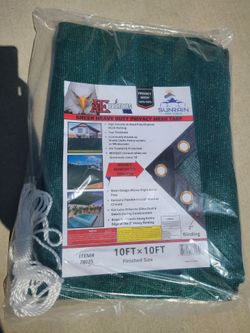 10ft × 10ft Green Heavy Duty Privacy Mesh Tarp