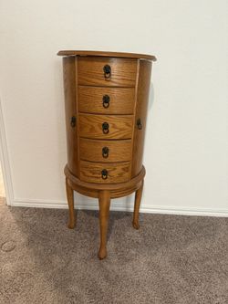 Standing Wooden Jewelry Box