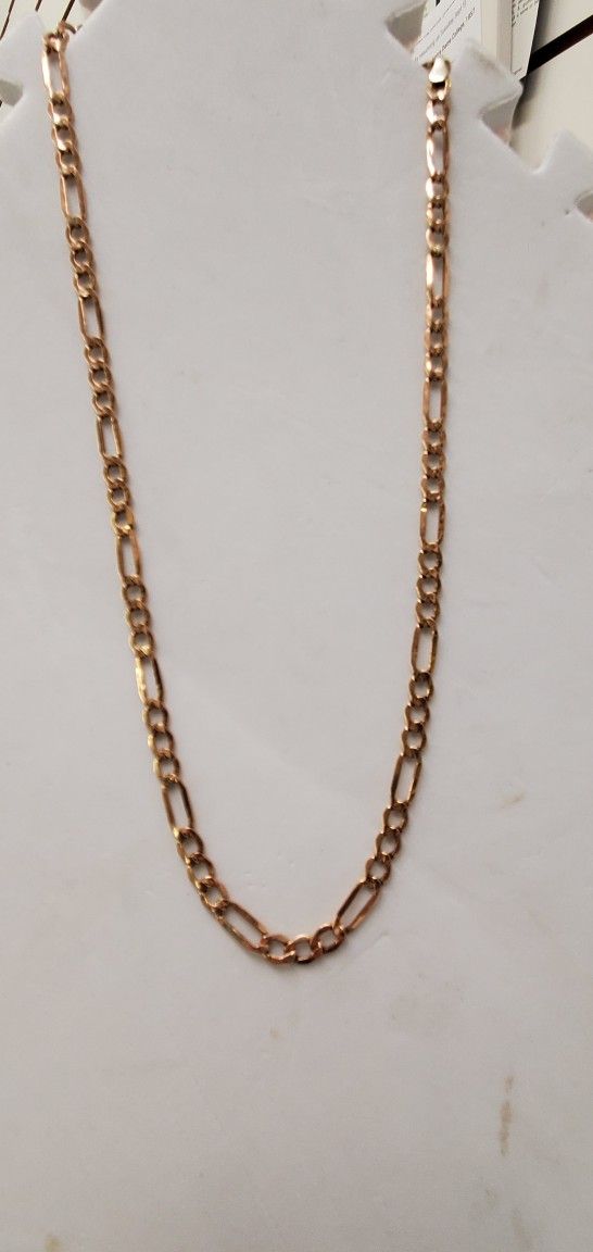 REAL GOLD 10KT Figaro 6.5gr Chain, 20inch
