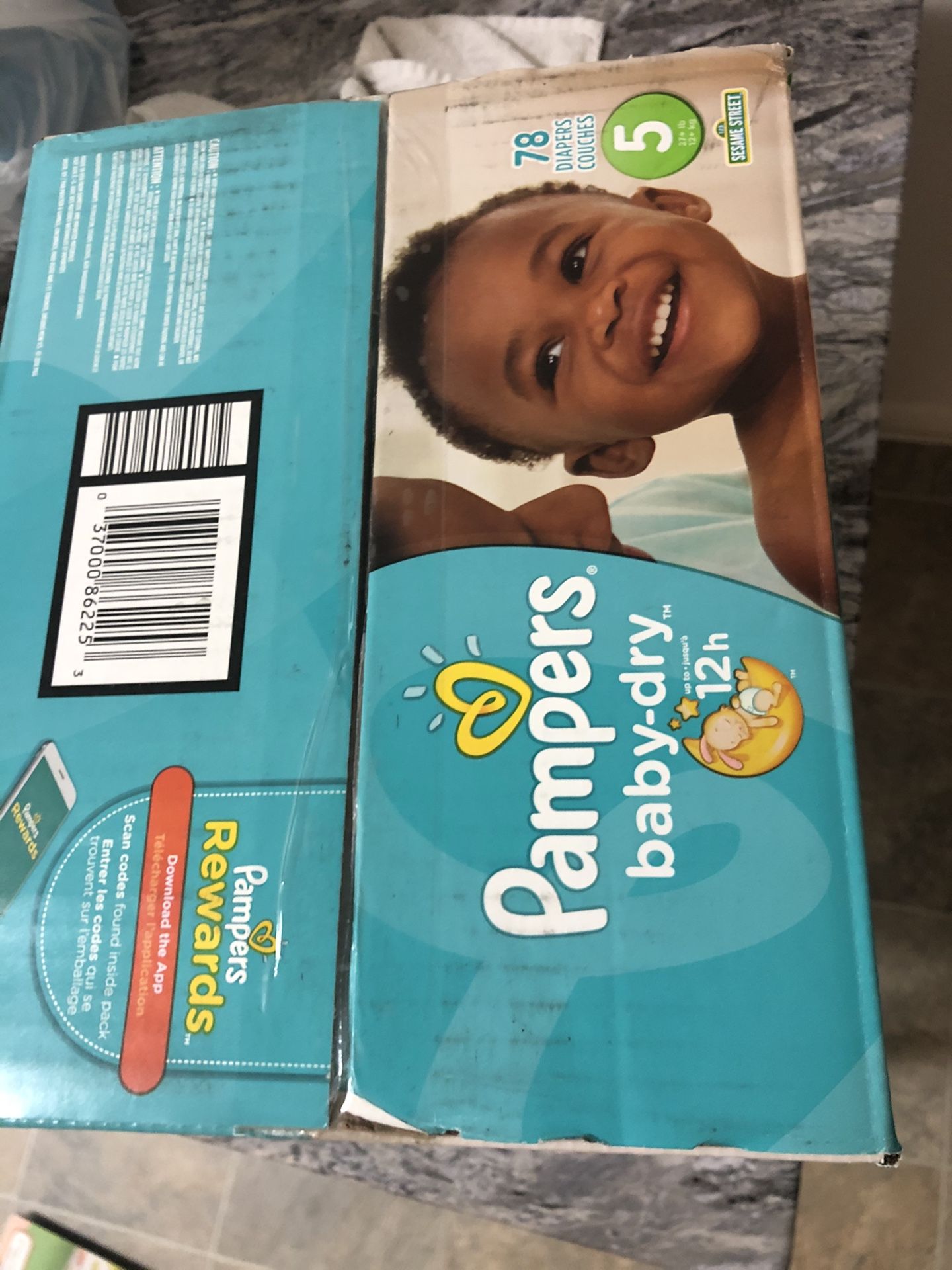 box of size 5 diapers