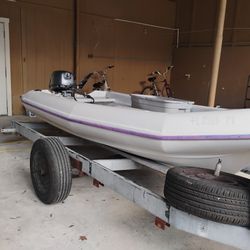 12 ft Hard Composite Tender Including Reconditioned With NEW Parts, 15hp Yamaha Motor w/Trailer. OBO