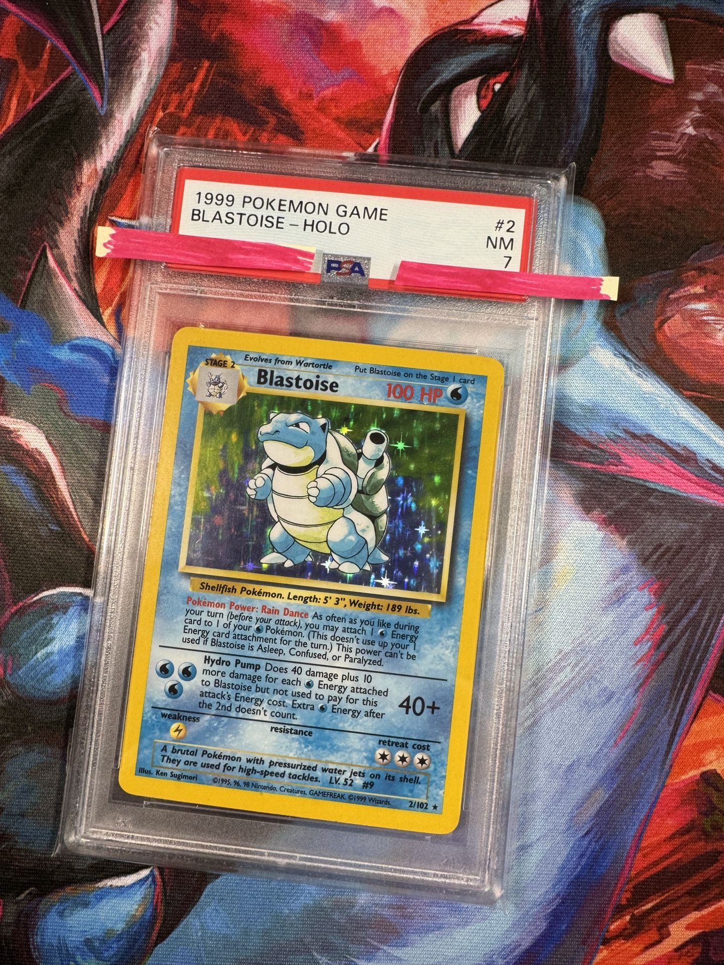 1999 POKEMON BLASTOISE HOLO BASE SET UNLIMITED PSA 7 NM #2