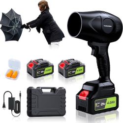 980,000 RPM Cordless Leaf Blower - 21V Electric Handheld Leaf Blower with 2×4.0Ah Batteries & Fast Charger - Lightweight for Patio, Lawn, Yard, Deck C