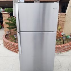 Whirlpool Refrigerator Stainless Steel 21cu Ft 33x31x66🚨👍3 MONTHS WARRANTY 