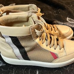 Burberry Women’s Hi-cut Sneakers Sz 8