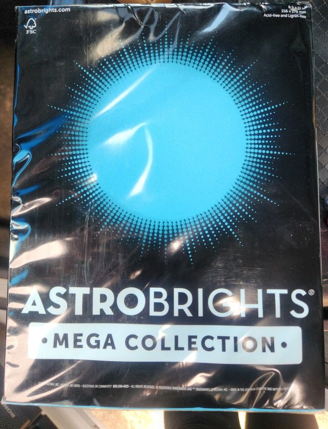 **NEW** IN PACKING/ Astrobrights Mega Collection, Colored Paper, "Brilliant" 5-Color Assortment, 625 Sheets