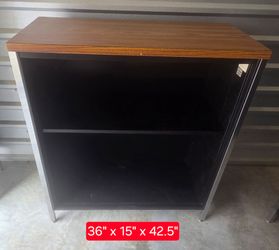 Steelcase metal shelves