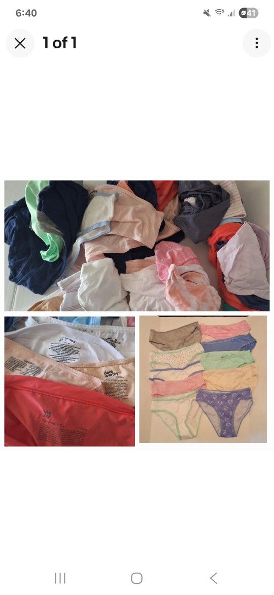 60 Pc 6 7 8 10 12 14 16 1WHOLESALE LOT NEW GIRLS PANTIES CAT & JACK Hanes Etc
