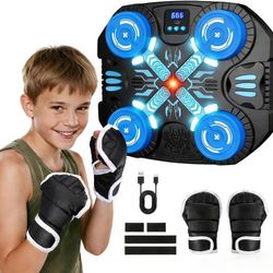 new Boxing Machine with Music for Kids Sports Toy-3 Game Modes & 14 Levels, 4 5 6 7 8 9 10 Year Old Boy Girl Toys Birthday Gifts, Wall Mounted Bluetoo