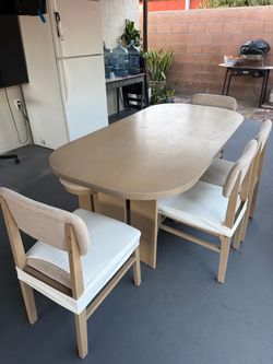 6 piece wood dining table