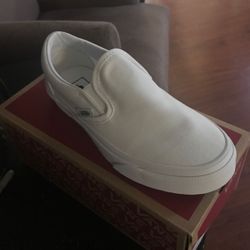 Brand new white Vans 