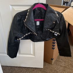 Brand New Cropped Leather Jacket 