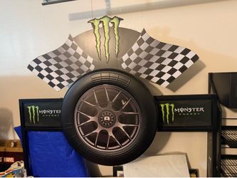 Monster brand nascar stand