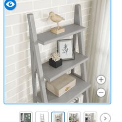 Gray Ladder Bookcase / Shelves 