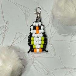 Penguin Pony Bead Keychain (Handmade)