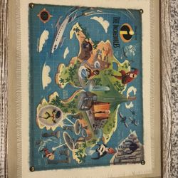 Disney Incredibles Map Wall Art