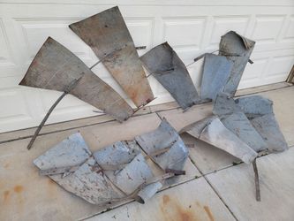 Vintage Windmill Blade Sections Ranch Antique Farm Homestead Yard Art