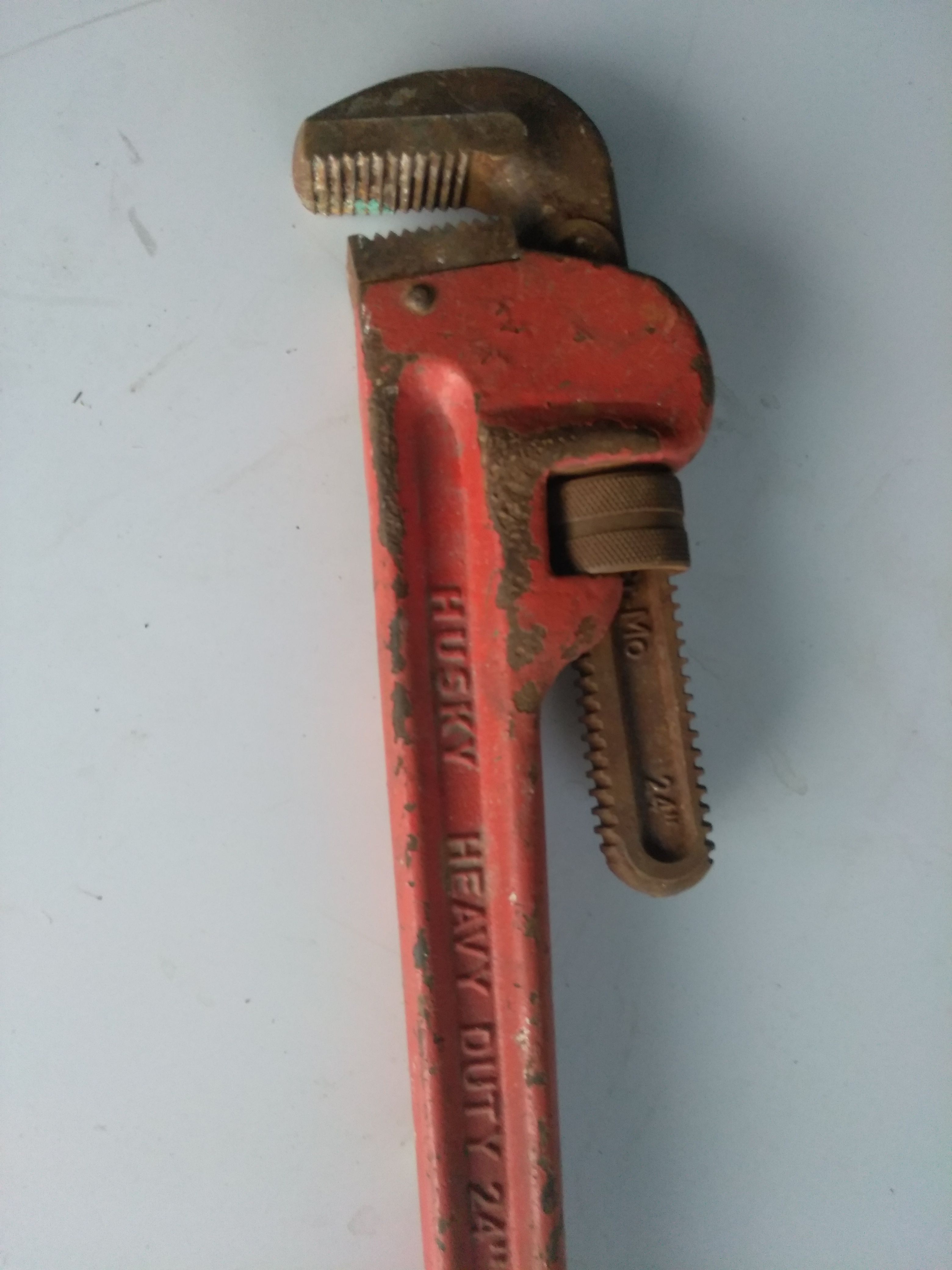 24" Pipe Wrench , Husky Brand ,Solid Cast Iron