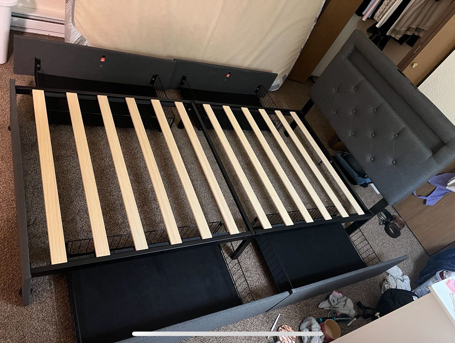 new LED twin bed frame