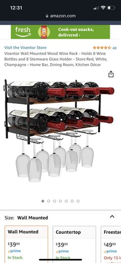 VISENTOR WALL MOUNT WINE RACK