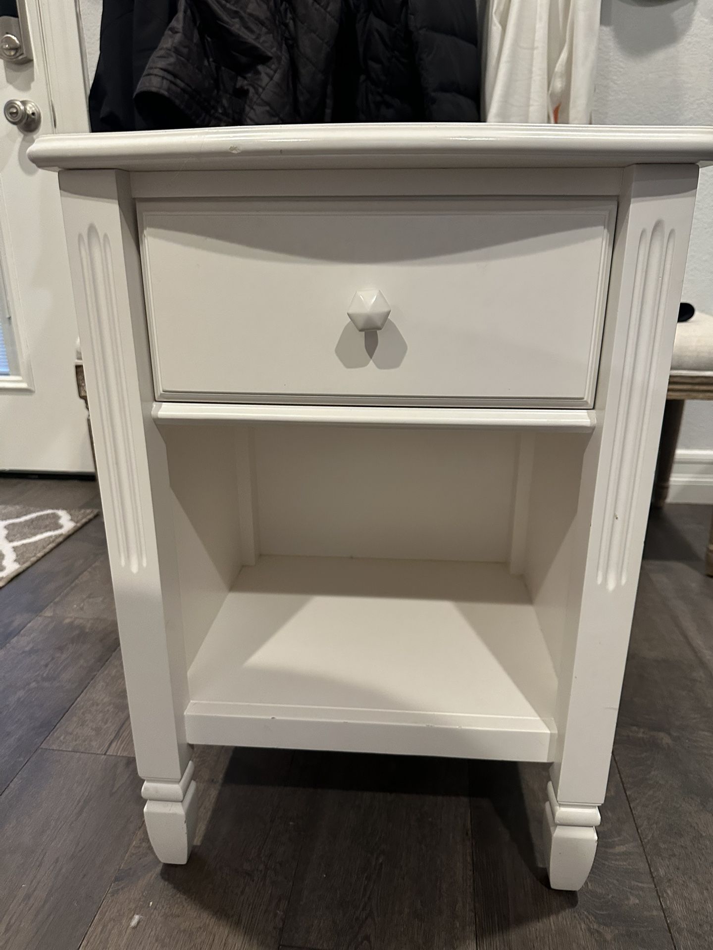 White Pottery Barn Nightstand 