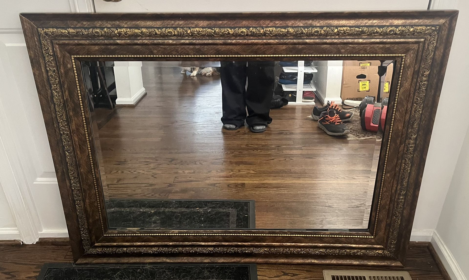 Beautiful Brown Framed Wall Mirror