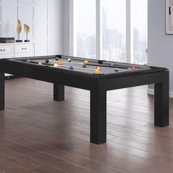 Yarmouth Pool Table with Dining Top - Black