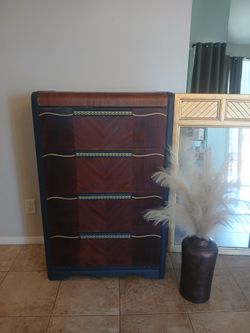 Midnight Blue Waterfall Dresser