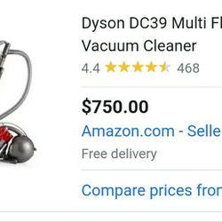 Dc39 Dyson Canister Vacuum Red 