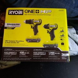 Ryobi One 18v Brushless Drill And Impact 