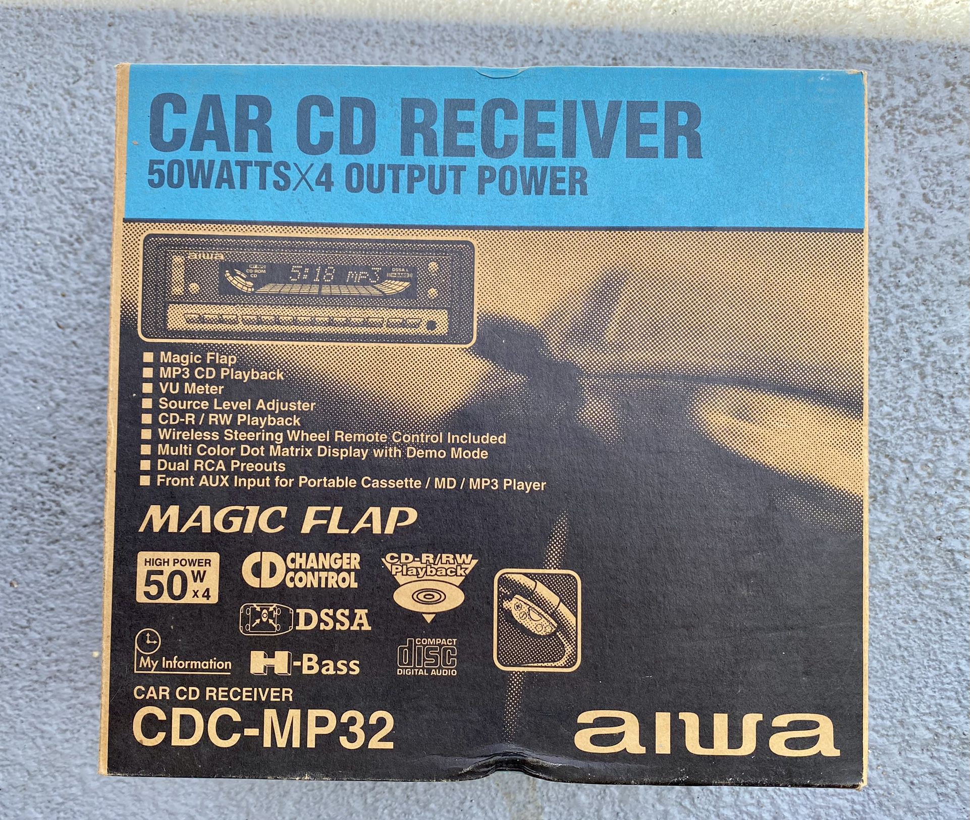 Vintage Aiwa CDC-MP32 Car Stereo CD Receiver + MP3
