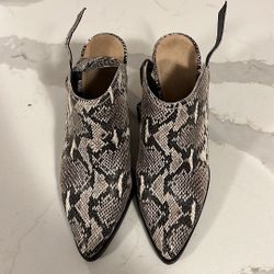 Halogen Snakeskin Booties
