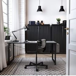 63 inch Super Large Computer Writing Desk Gaming Sturdy Home Office Desk, Work Desk with A Storage Bag and Headphone Hook, Espresso Gray

 Thumbnail