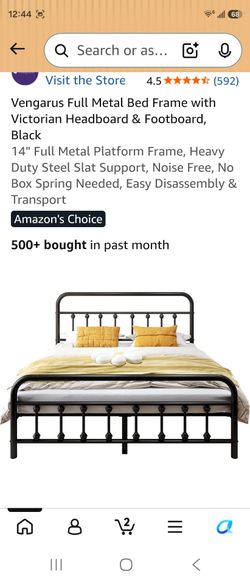 Full metal bed frame