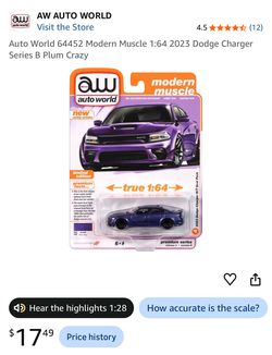 Auto World 1/64 DieCast Dodge Charger R/T