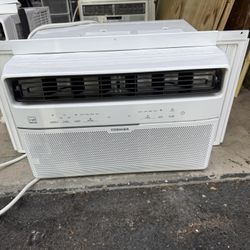 Toshiba 8,000 BTU 115-Volt Smart Wi-Fi Touch Control Window Air Conditioner with Remote for up to 350 sq. ft. in White