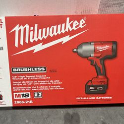 New Milwaukee M18 1/2” Impact Wrench Kit