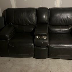 Sectional Black Movie Couches Comes With Full Set 