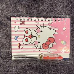 Hello Kitty Notebook with a pen