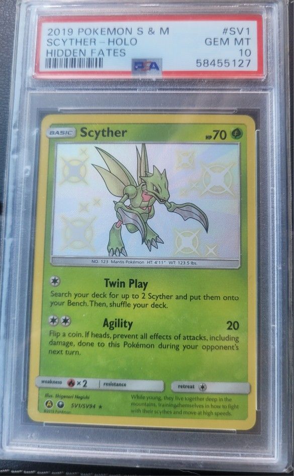 Holo Scyther - Hidden Fates (PSA 10)