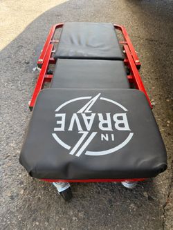 InBrave 36-inch 2-in-1 folding mechanic's creeper and seat.