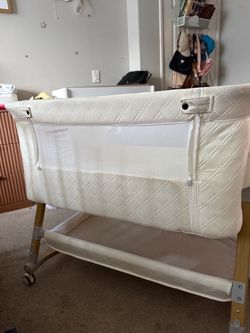 Baby Bedside Bassinet with Wheels