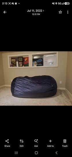 6ft memory foam bean bag chair