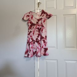 Pink Tie -Dye Dress