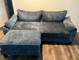 Navy blue sofa