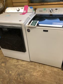 New set Maytag washer and gas dryer